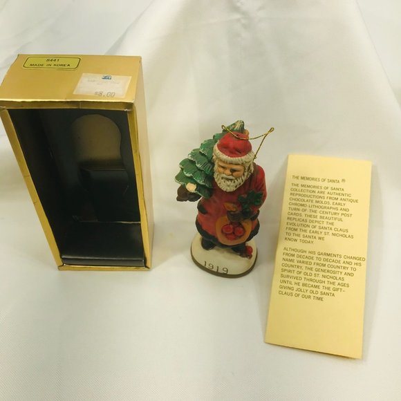 Vintage Christmas Reproductions Memories Of Santa Ornament 1919 Preowned In Box - Picture 9 of 9
